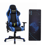 INTERCEPTOR Ergonomic Gaming Chair & Gaming Mat Combo | Premium Fabric, Adjustable Neck & Lumbar Pillow, 3D Adjustable Armrests